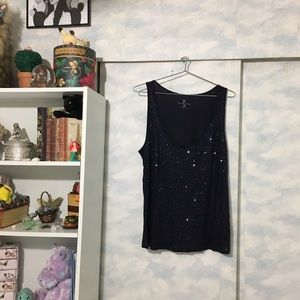 new york and company Dark Blue Sequin XL
